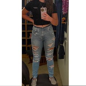 Sold:American Eagle super hi rise jeggings